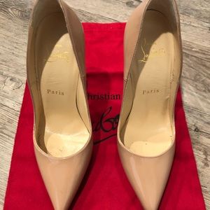 Christian Louboutin So Kate nude pumps